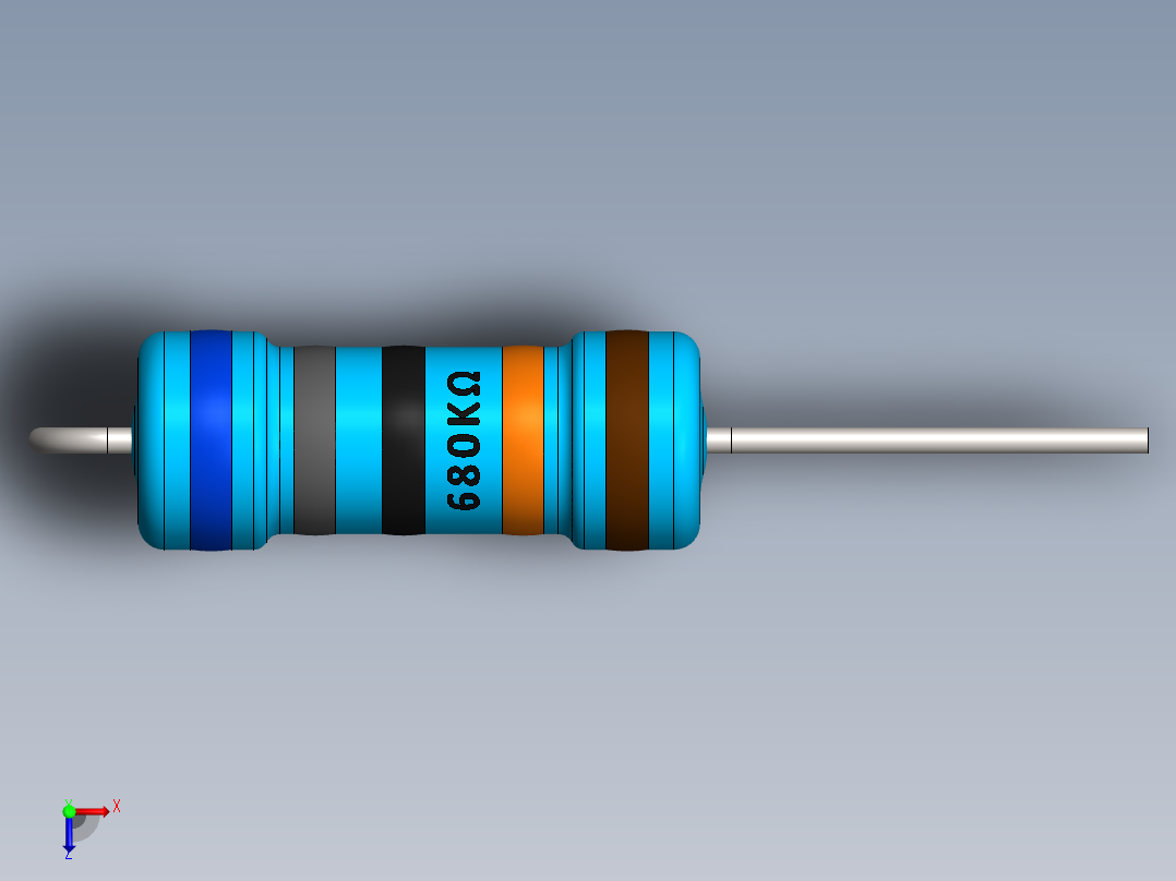 电容器 二极管 电阻器-Resistor Vertical 680K Ohm 1W