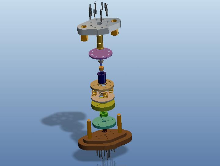 防尘罩冲孔落料翻孔复合模（CAD图+Proe三维）