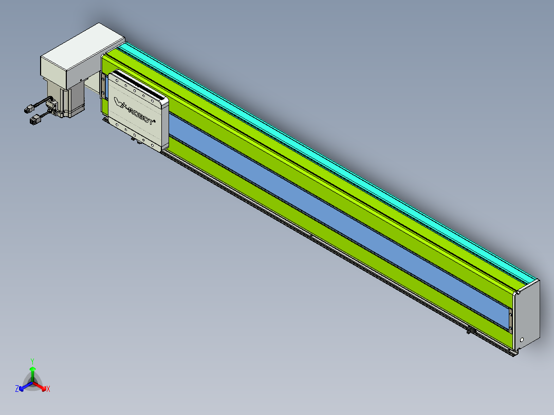 威洛博VBC同步带传动一无尘环境VBC17-L45-S1100-BRU-ZP75-C3正等轴测图