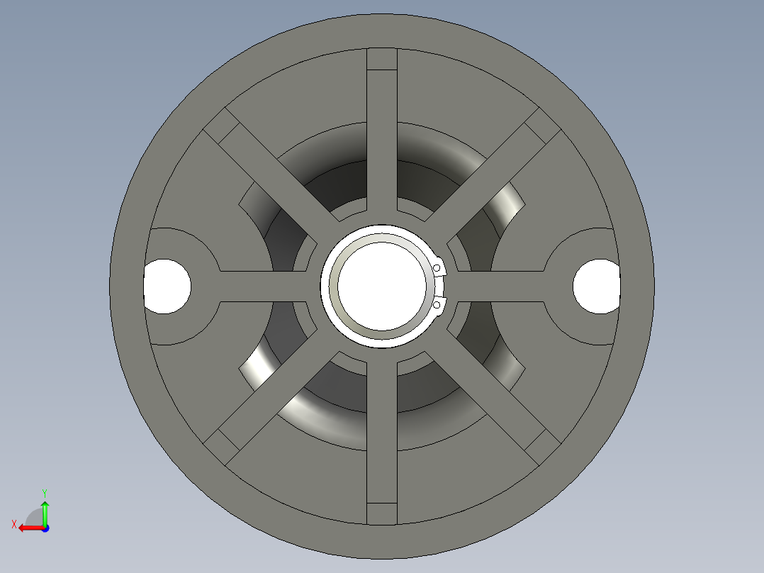 工程塑膠水平調整腳座169(B)-3D多系列多零件图纸模型后视图