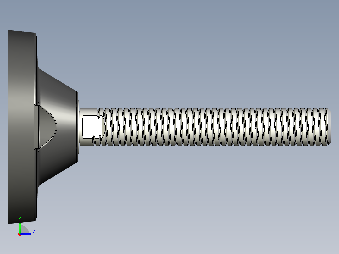 工程塑膠水平調整腳座169(B)-3D多系列多零件图纸模型左视图