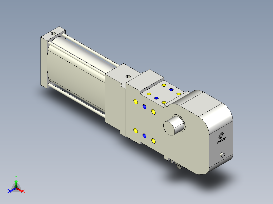 德克斯TUNKERS气缸数模KS_80_2_A00_T12_105GRAD正等轴测图