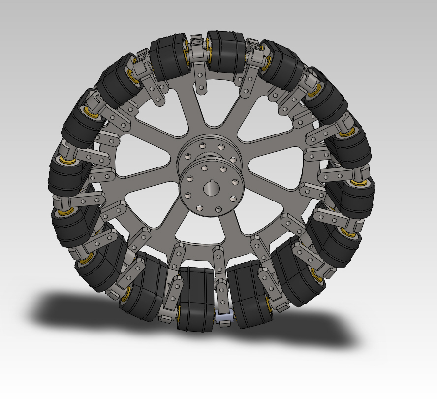 履带式全向轮三维