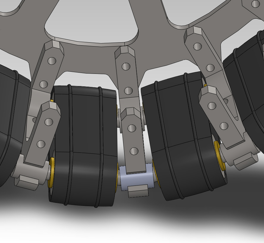 履带式全向轮三维
