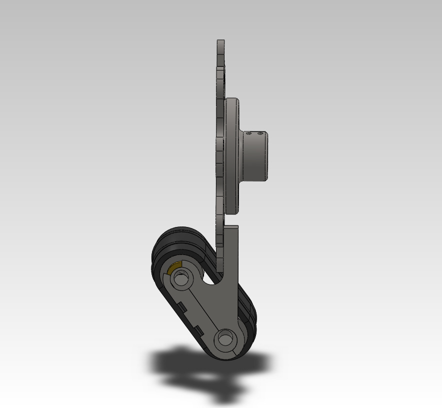履带式全向轮三维