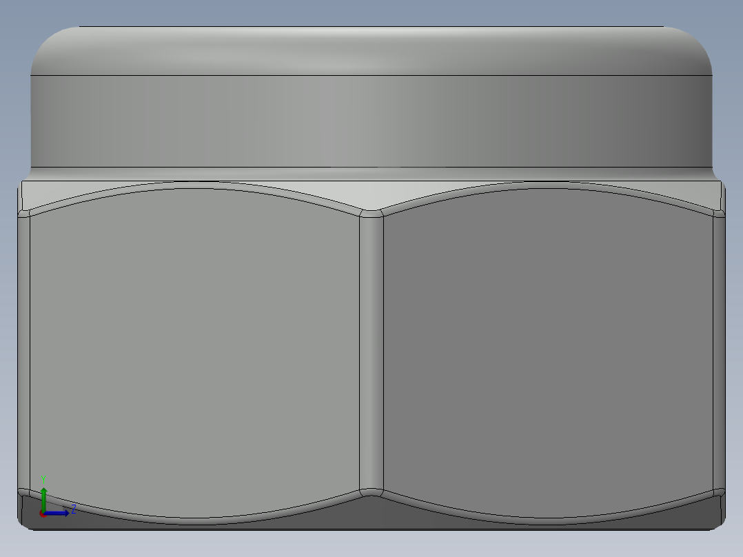 紧固件-0.2500 Lock Nut左视图