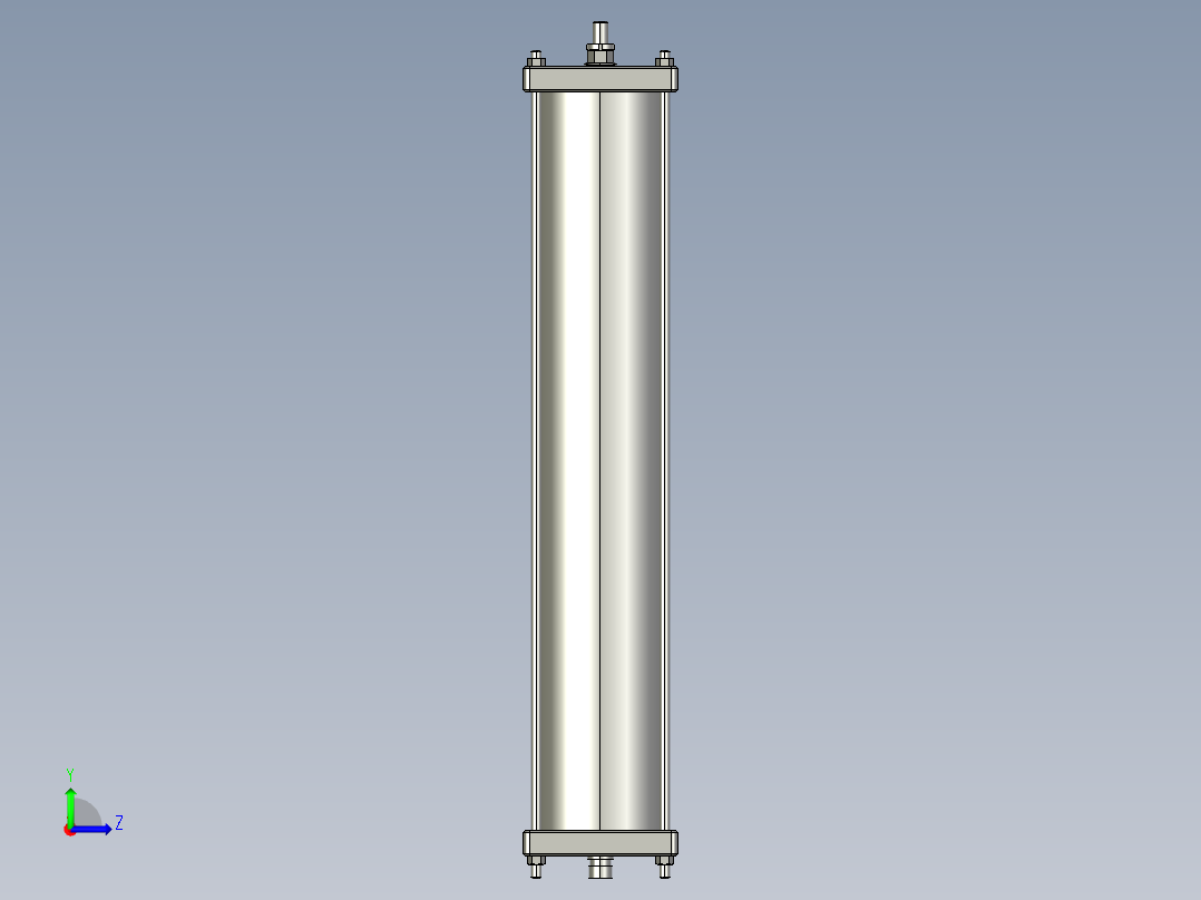 卷式高压膜STRO-8042模型左视图