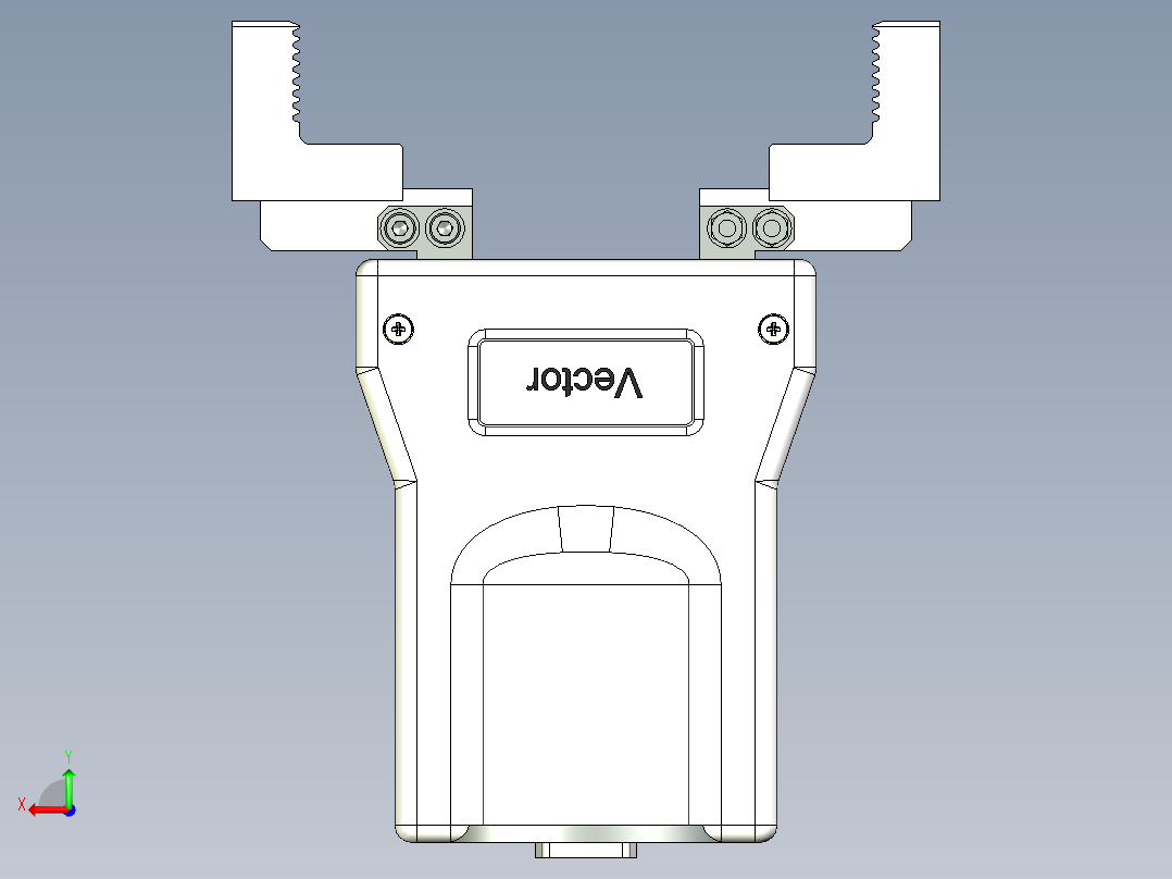 适于多种机器人的末端夹持机械爪后视图