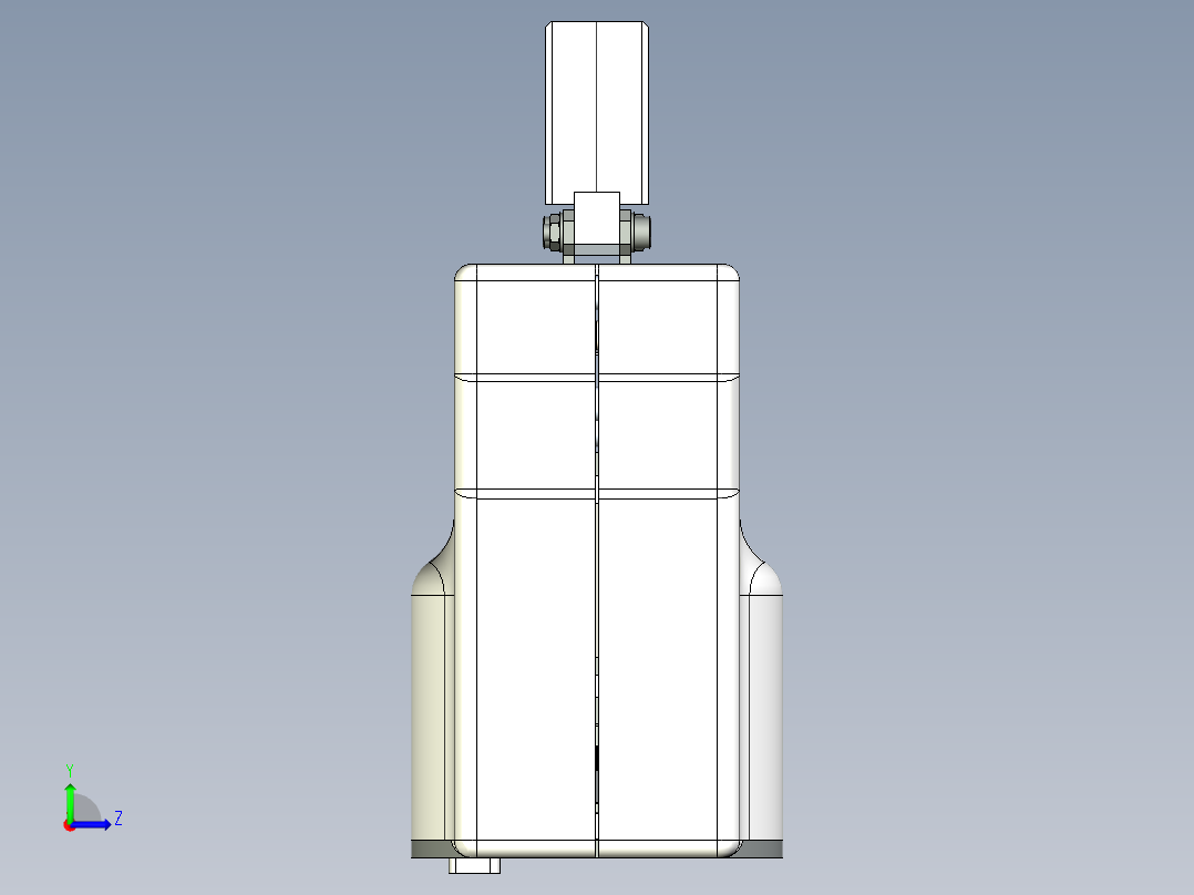 适于多种机器人的末端夹持机械爪左视图