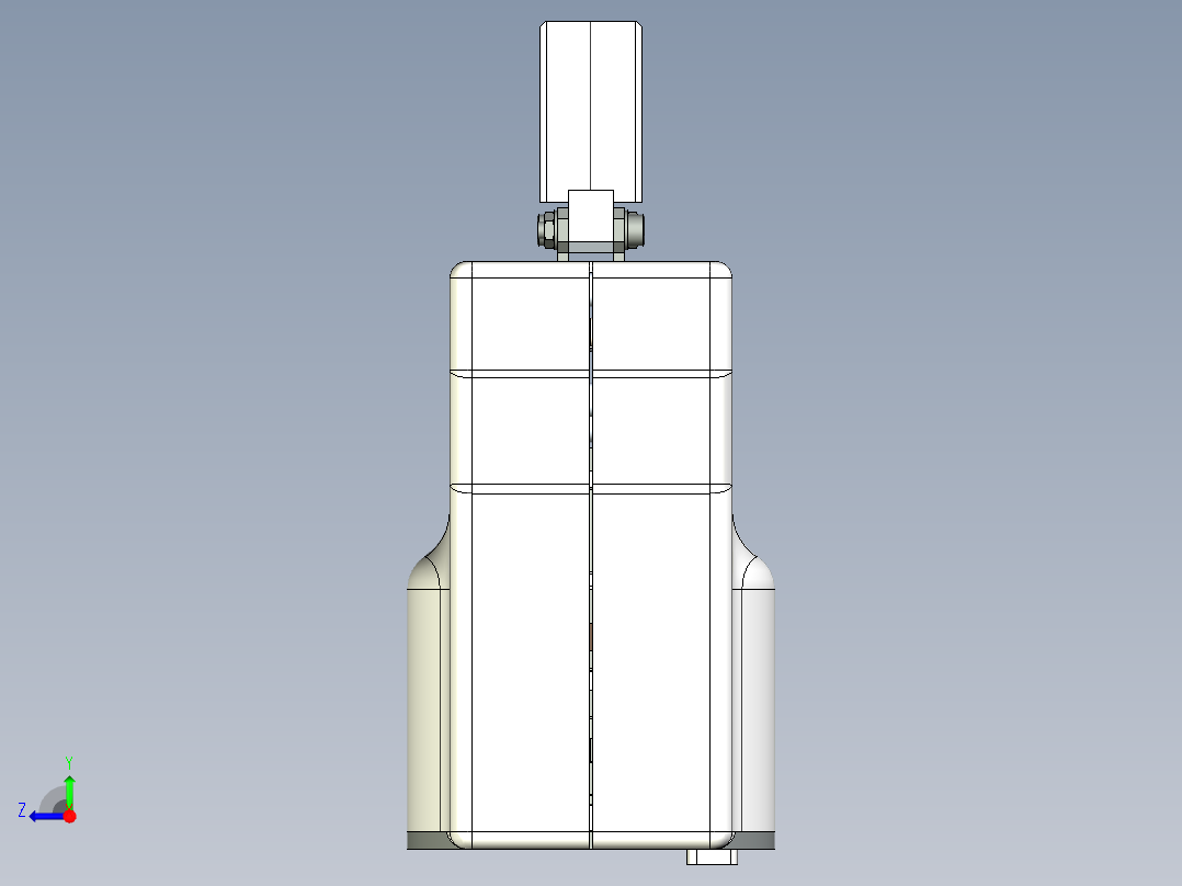 适于多种机器人的末端夹持机械爪右视图