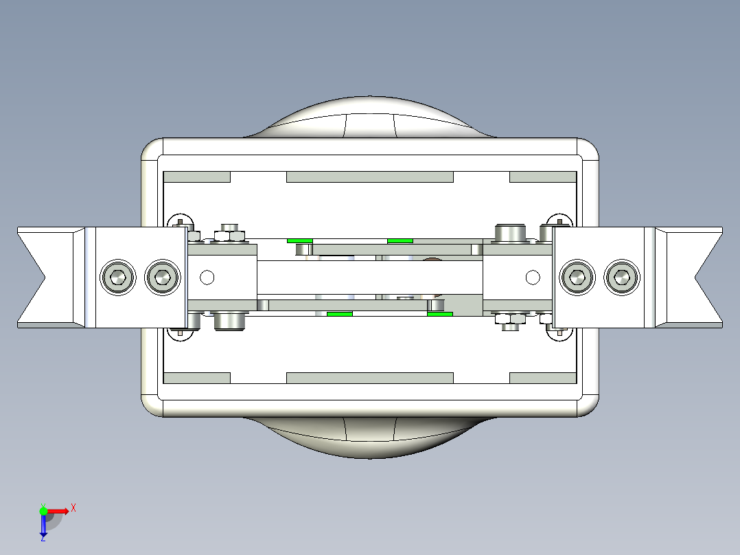 适于多种机器人的末端夹持机械爪俯视图