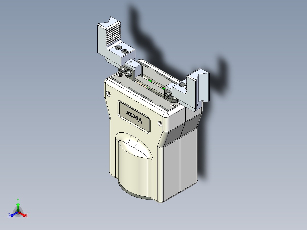 适于多种机器人的末端夹持机械爪正等轴测图