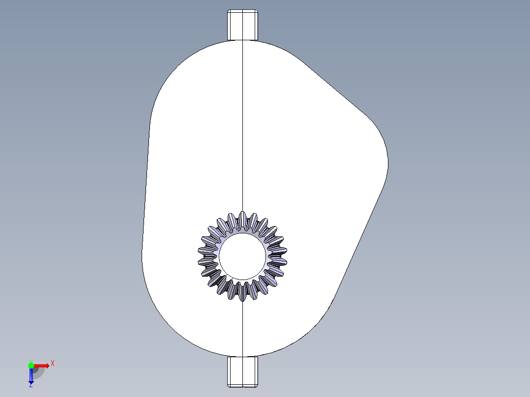 三轴六档手动变速器三维俯视图