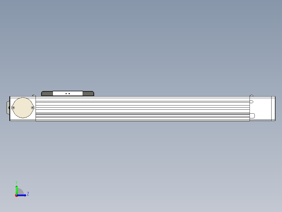 同步带滑台-欧规BC6-L120-S400-R-P40-D3左视图