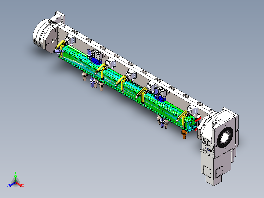 门槛型材夹具正等轴测图
