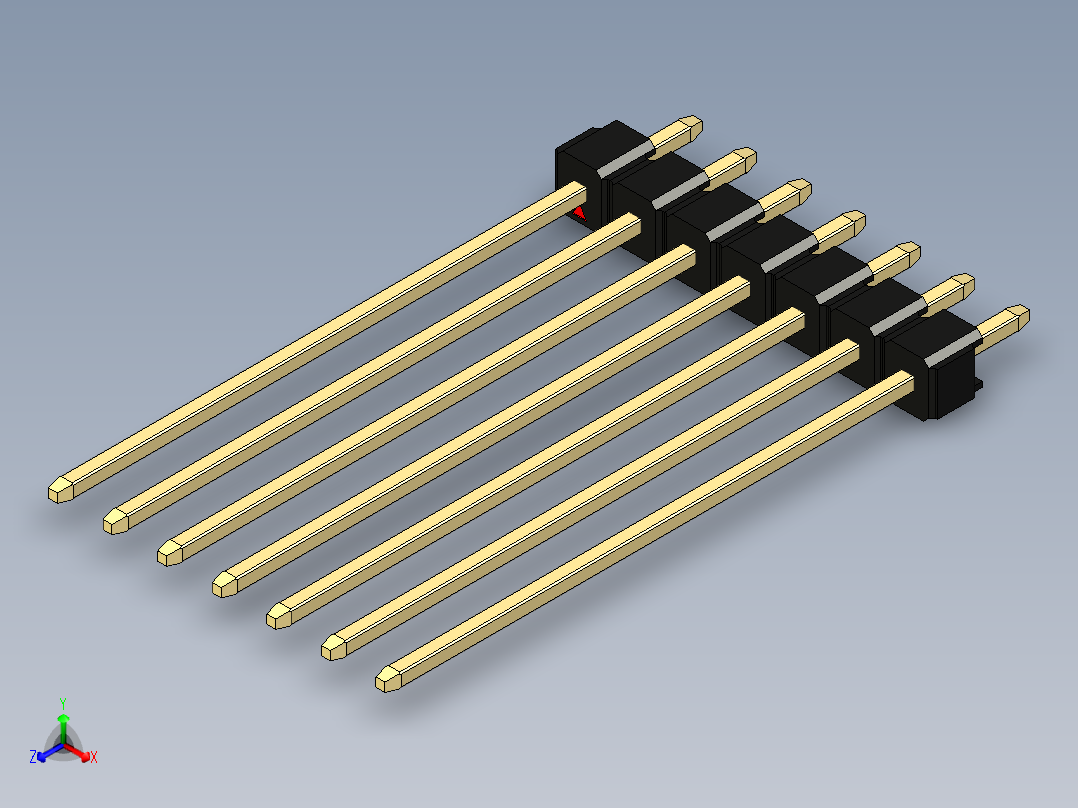彩色公头100mil（2.54mm）系列-DS1021_black_1x07p_100mil_Type43_rev1.0