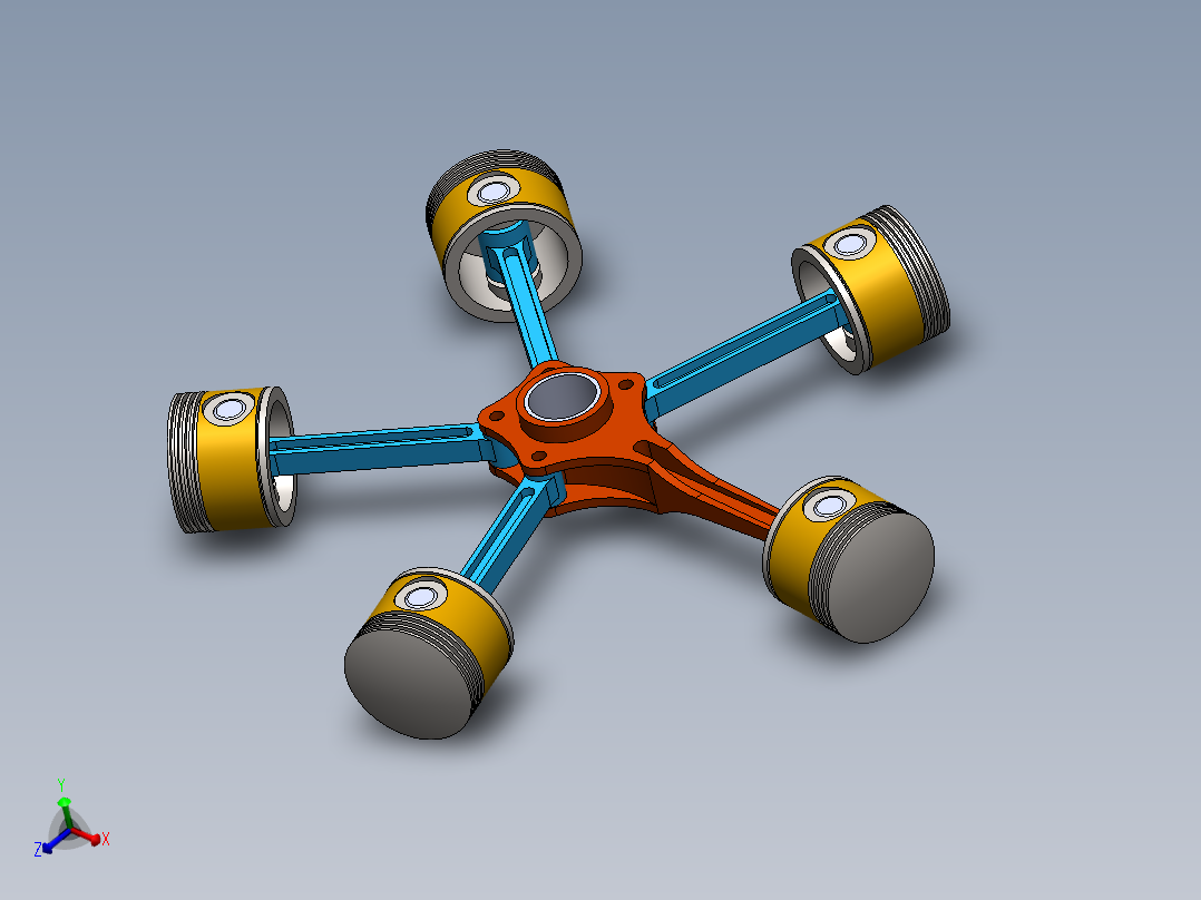 径流式<span style='color: red'>发动机</span>总成