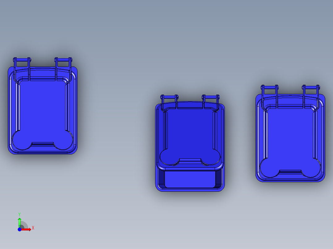 街道垃圾桶前视图