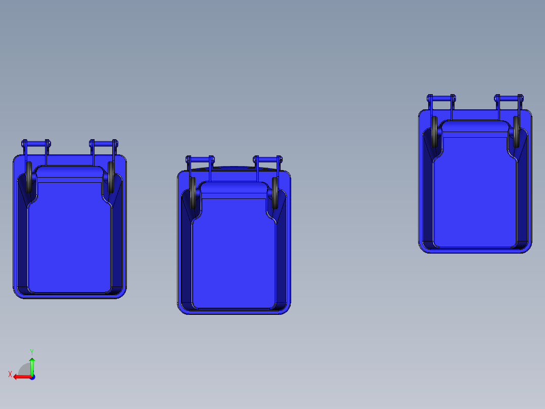 街道垃圾桶后视图