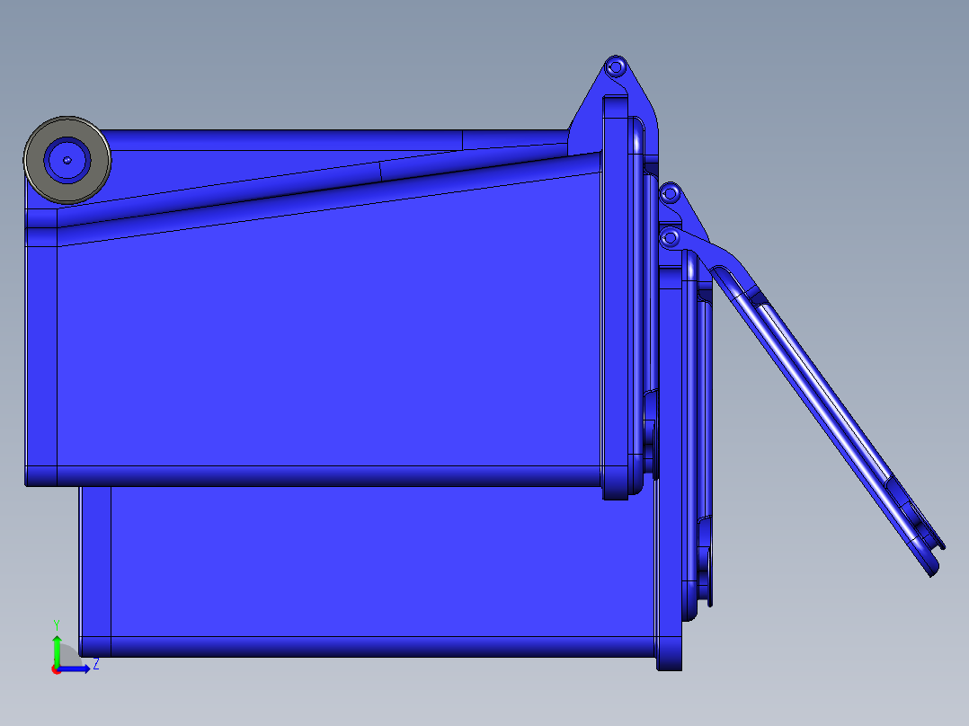 街道垃圾桶左视图