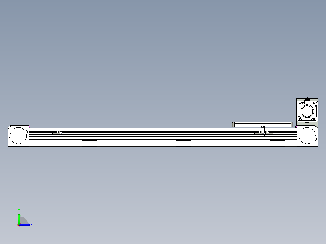 同步带滑台-欧规B8-L88-S850-L-ZP75-D3-N10左视图