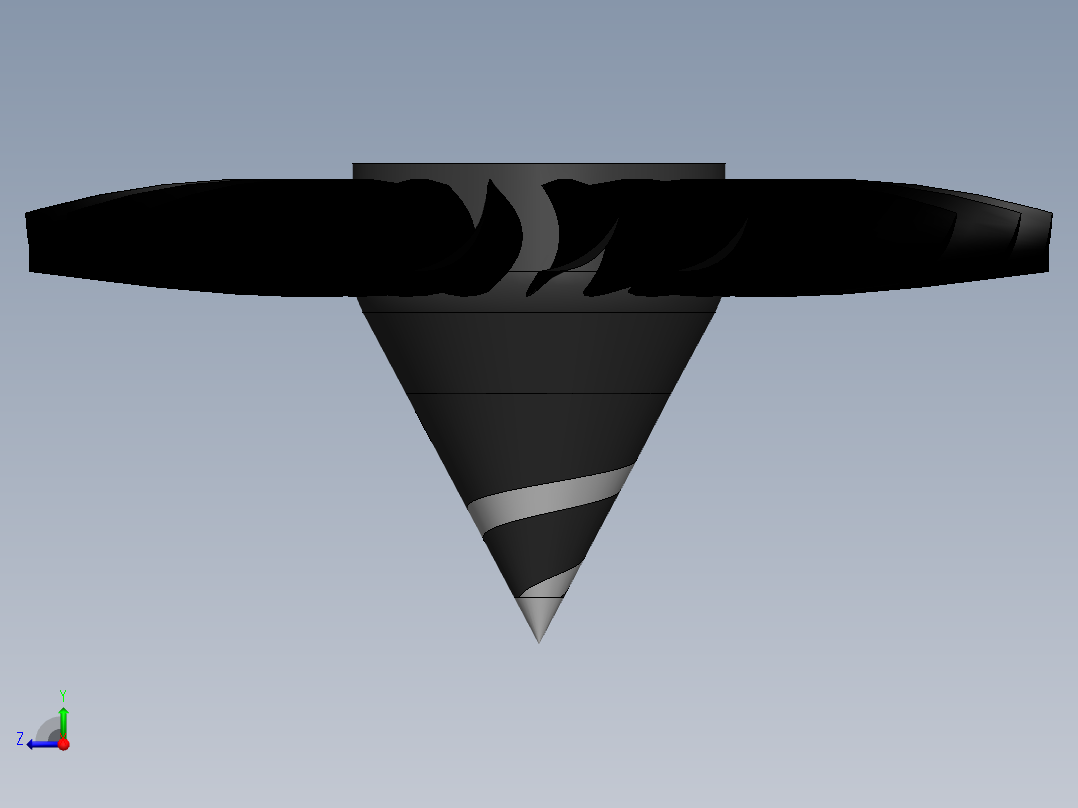 涡轮风扇---模型格式为 sw右视图