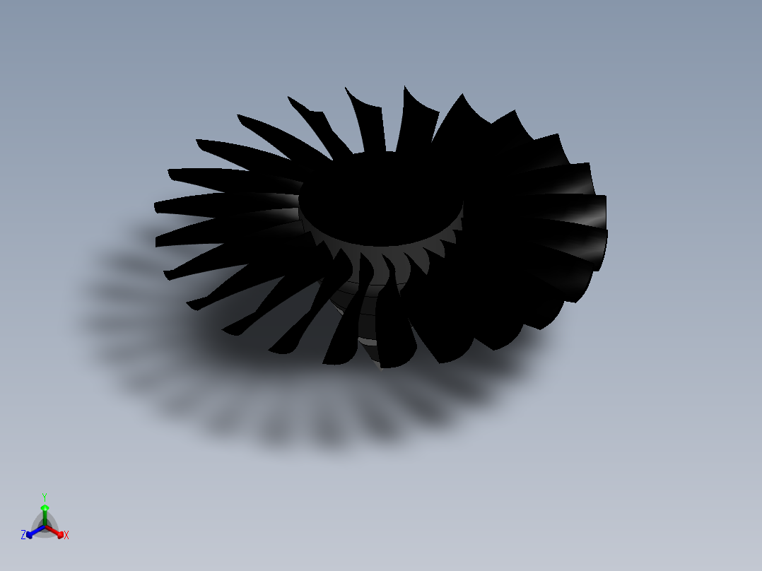 涡轮风扇---模型格式为 sw正等轴测图