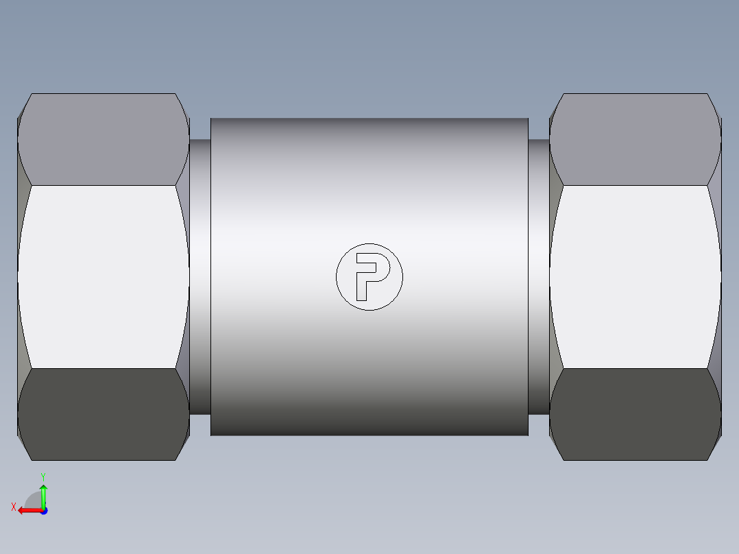 卡套式工业通用硬管接头EO_Weld_bulkhead_fitting_ESV38S71后视图