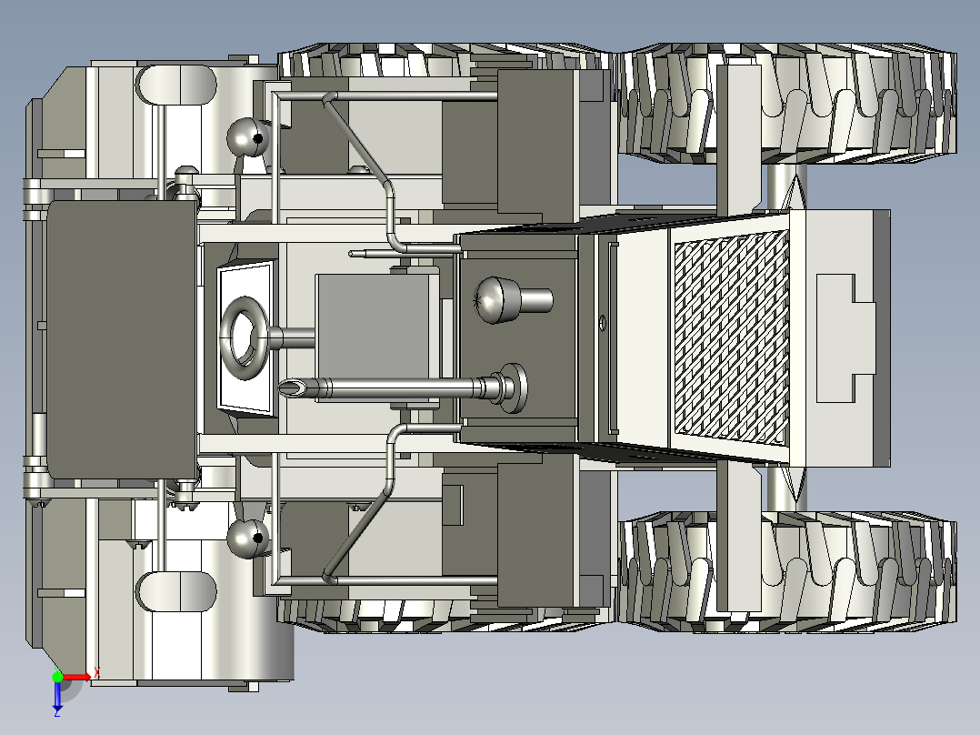 推土机模型俯视图