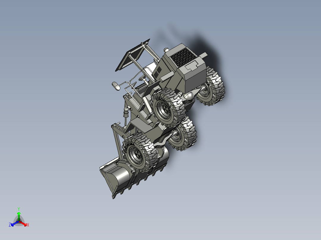 推土机模型正等轴测图
