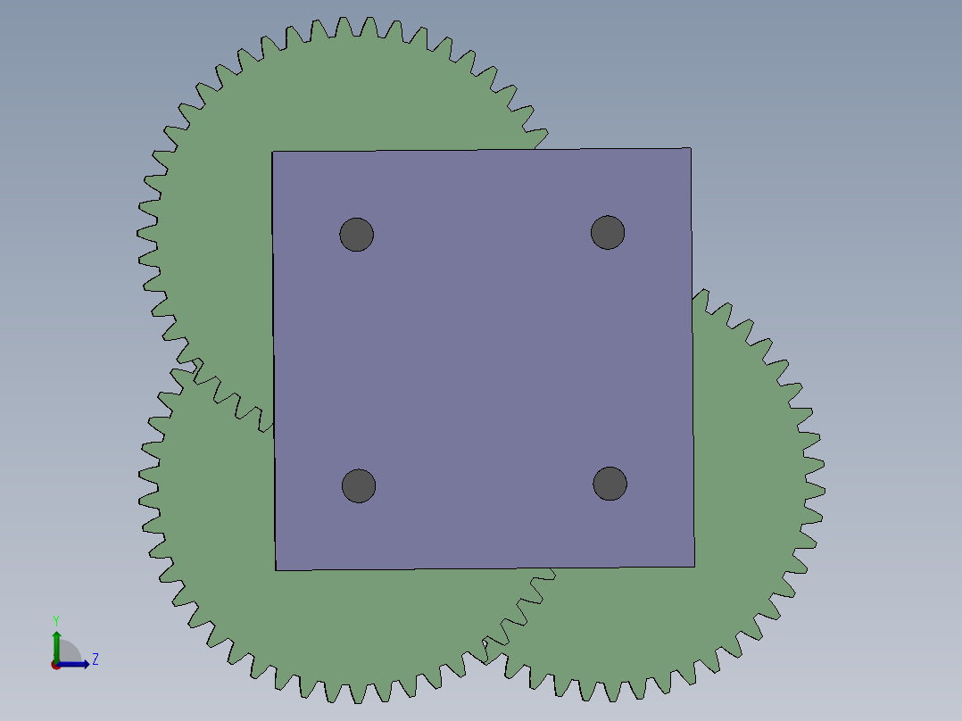 1251齿轮系左视图