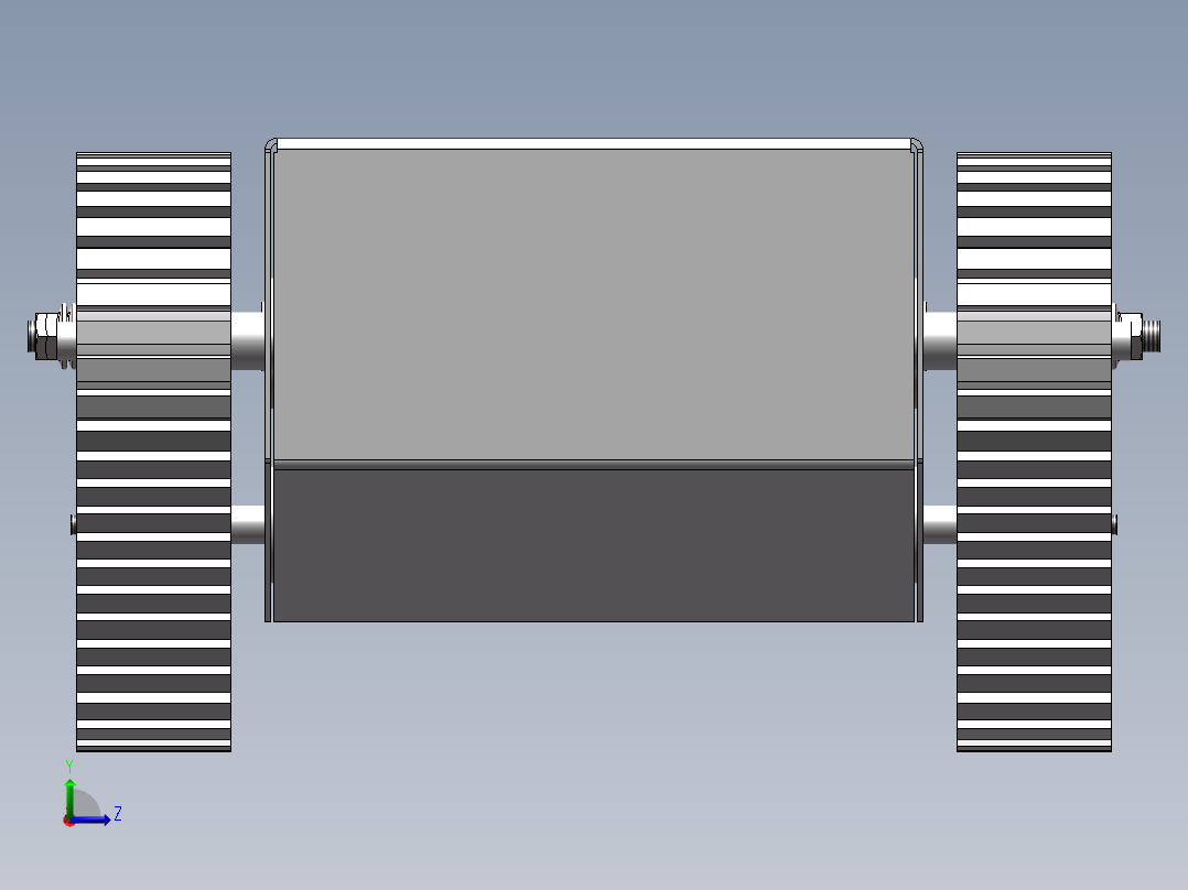履带小车三维模型左视图