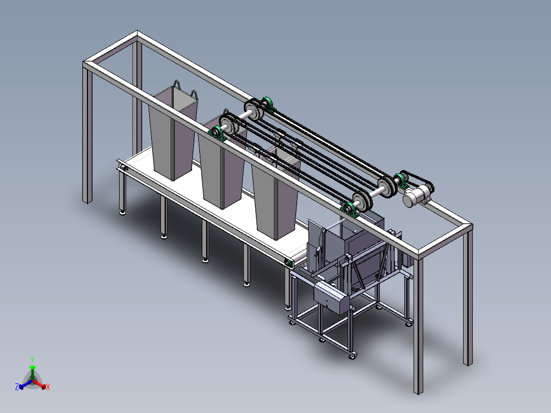 吨袋自卸料装置正等轴测图