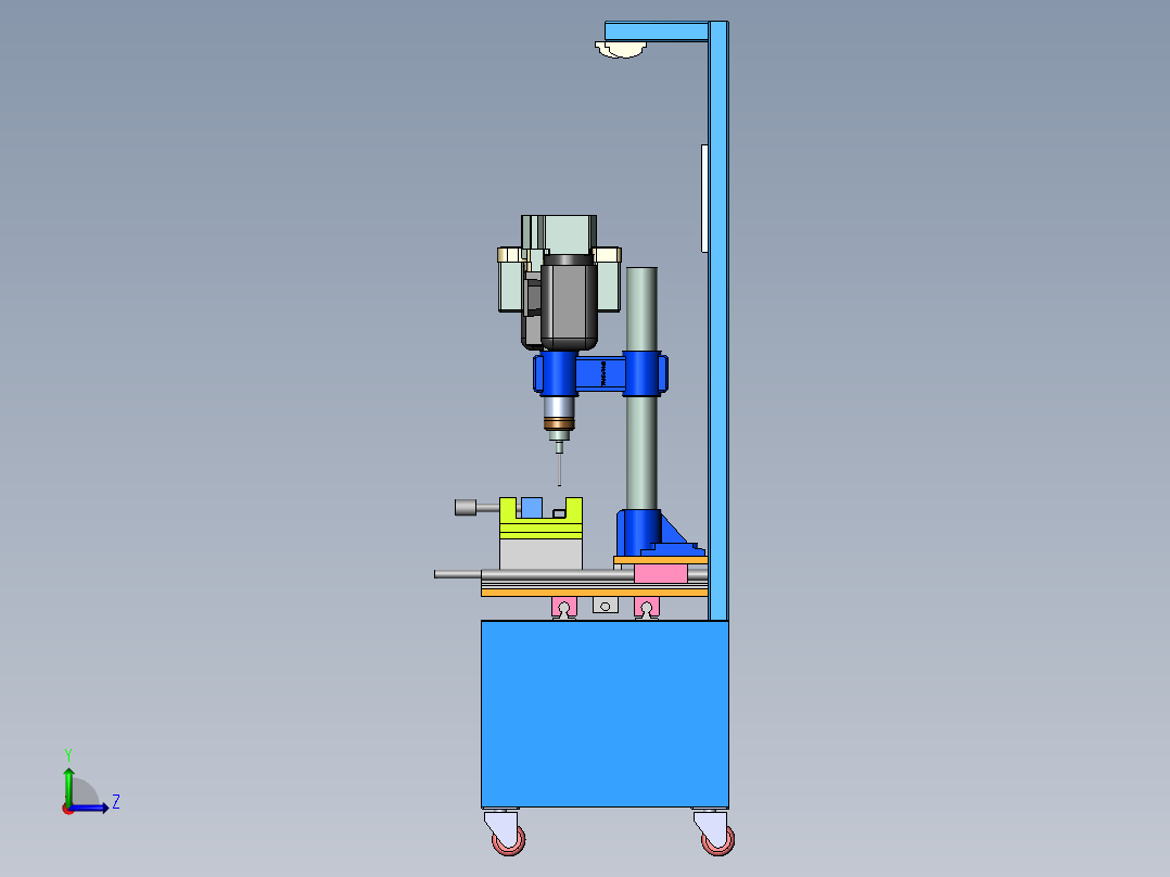 型材钻孔机sw18可编辑左视图