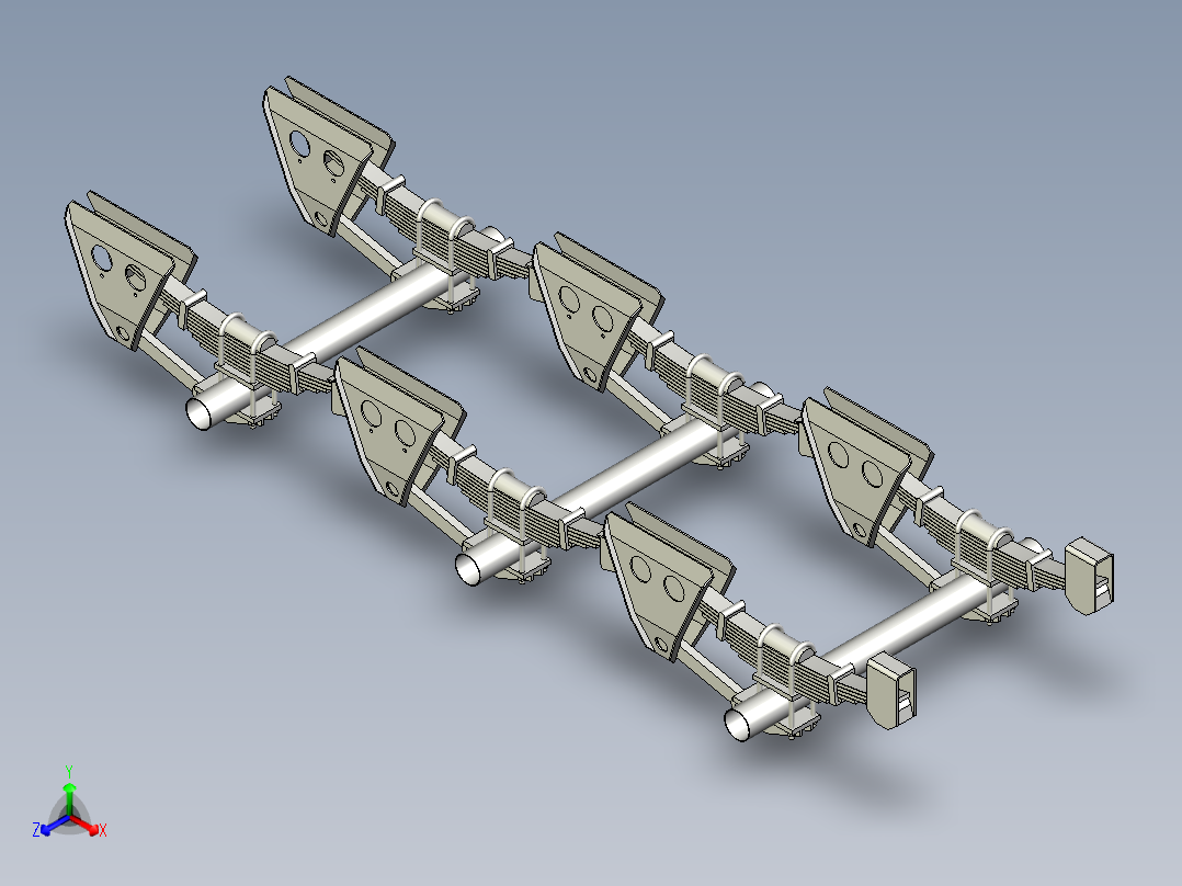 Henred F Tridem三轴悬挂<span style='color: red'>支架</span><span style='color: red'>3D</span><span style='color: red'>数模</span>图纸 Solidworks设计 附x_t