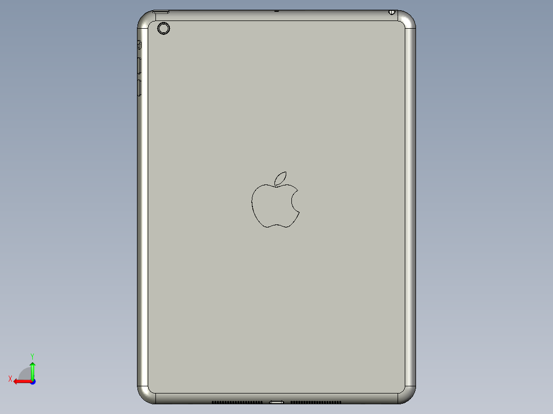 solidworks ipad air 3d模型后视图