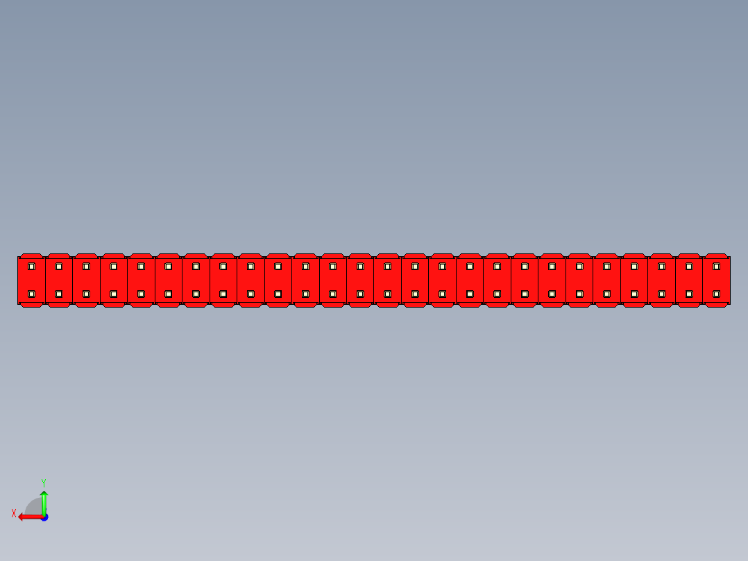 彩色公头100mil（2.54mm）系列-DS1021_red_2x26p_100mil_Type5_rev1.0后视图