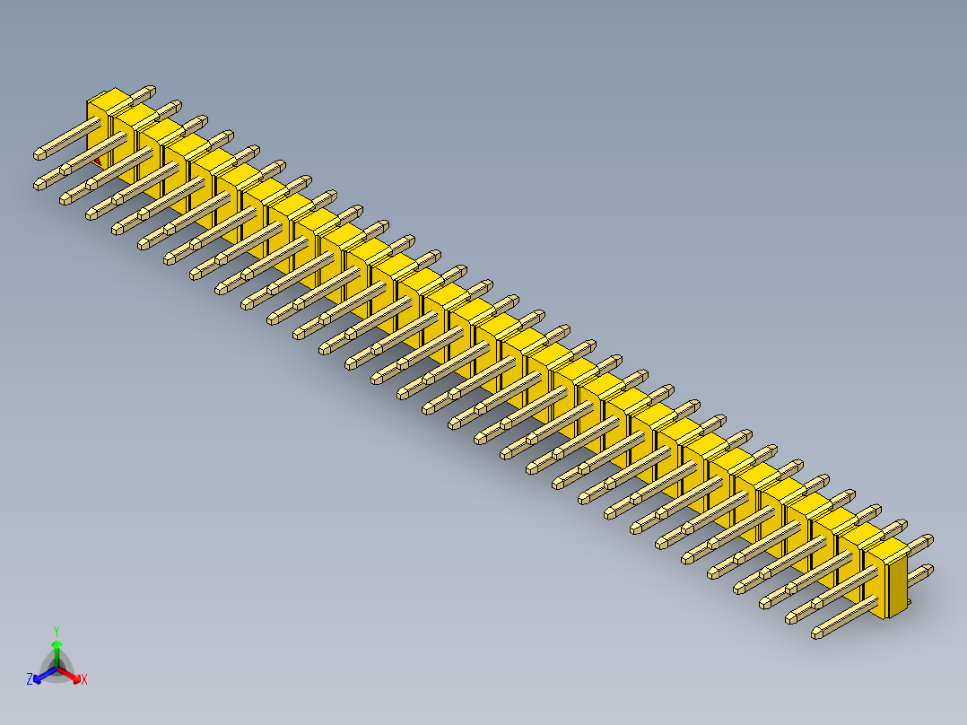 彩色公头100mil（2.54mm）系列-DS1021_yellow_2x31p_100mil_Type1_rev1.0