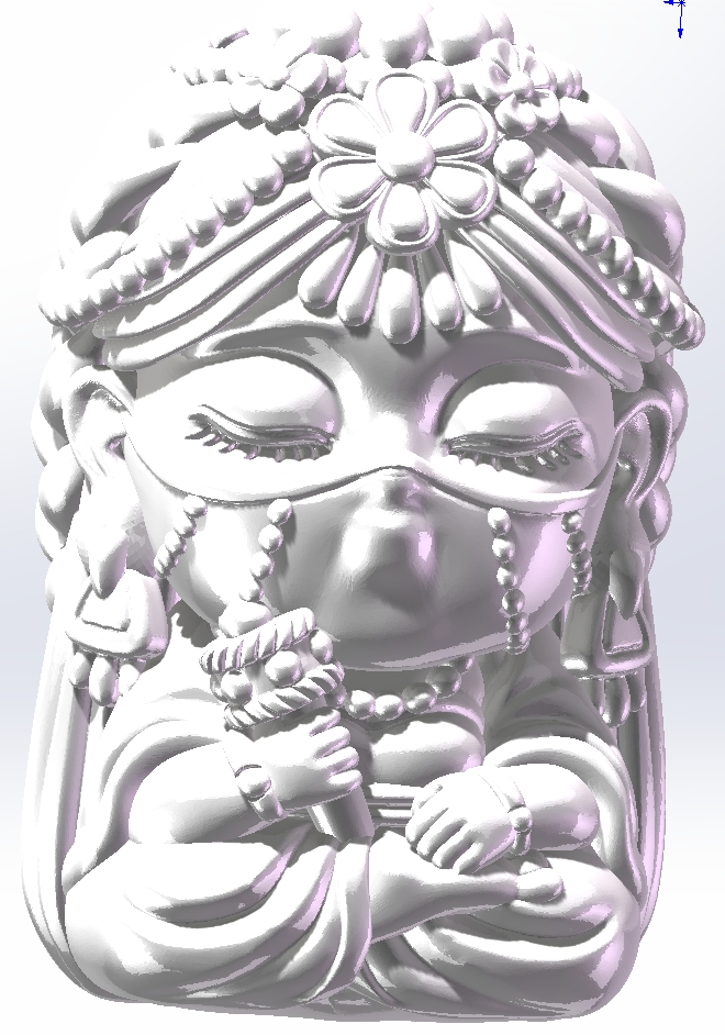 印度女神的脸部和身体