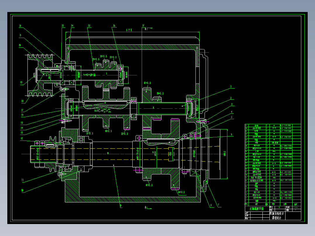 题目25-分级变速主传动系统设计