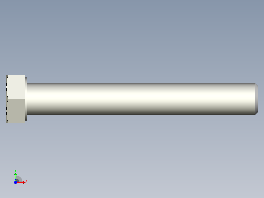 螺钉-DIN_931-M18x2.5x130_27.stp前视图