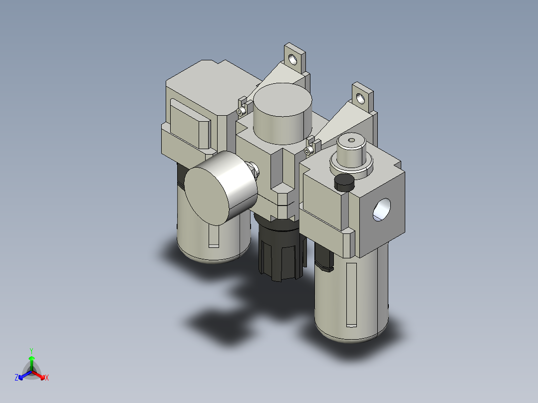 油水分离器AC25 4款正等轴测图