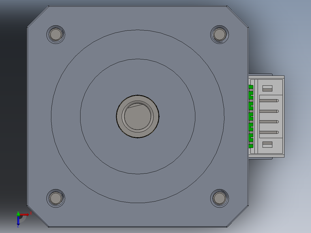 步进电机俯视图