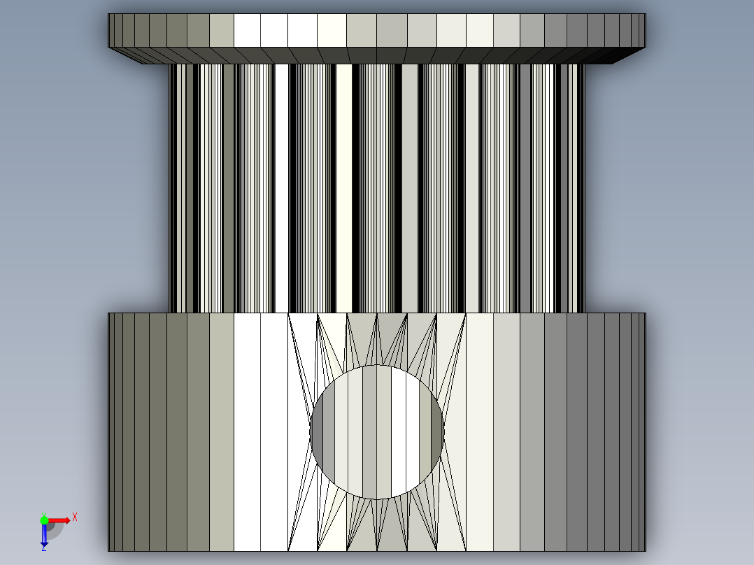 定时滑轮GT2 20齿5mm俯视图