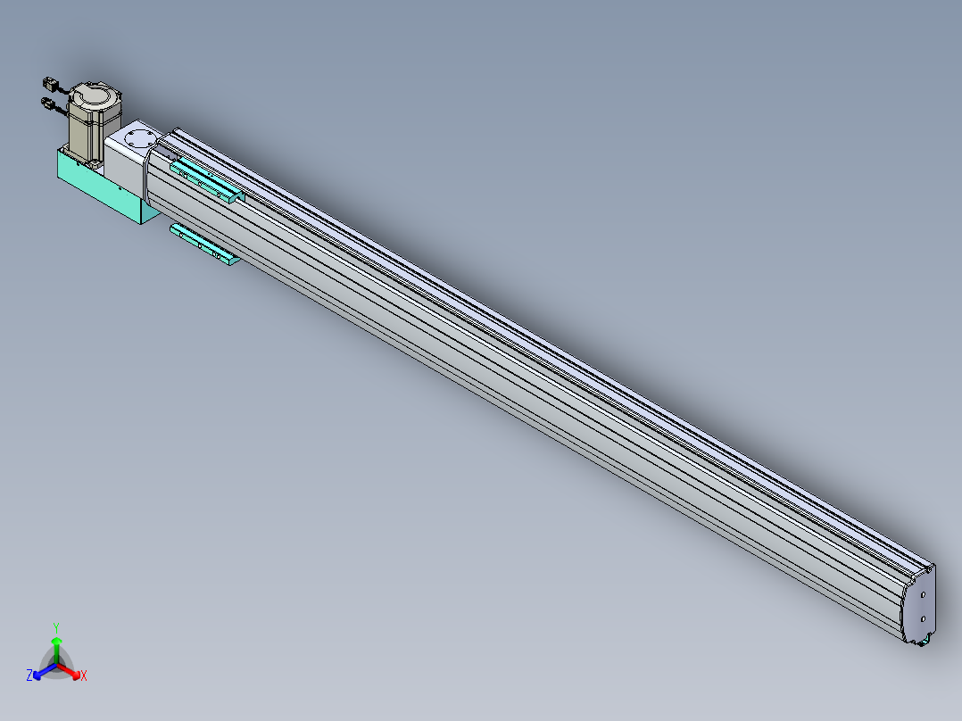 威洛博VBF同步带传动一般环境VBF14-L45-S1500-BL-ZP75-C3正等轴测图