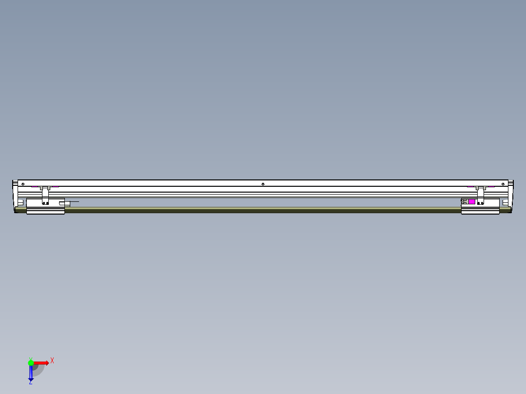 威洛博VL系列直线电机模组-2VL22H1-S1100俯视图