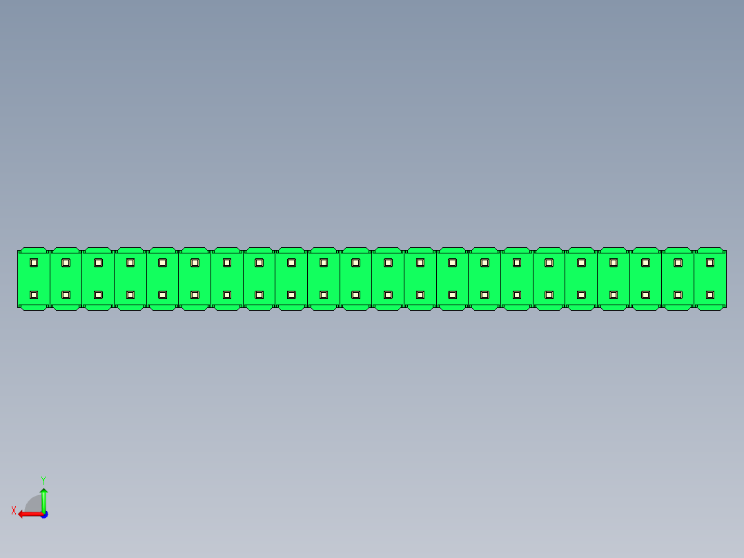 彩色公头100mil（2.54mm）系列-DS1021_green_2x22p_100mil_Type5_rev1.0后视图