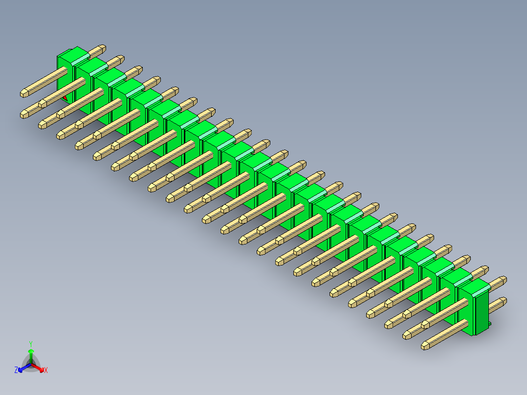 彩色公头100mil（2.54mm）系列-DS1021_green_2x23p_100mil_Type1_rev1.0