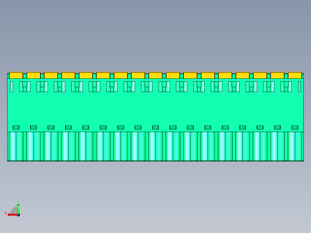 DEGSON 2EDG 系列 5.0mm 可插拔接线端子组-2EDGKD-5.0-17P-14-00AH后视图