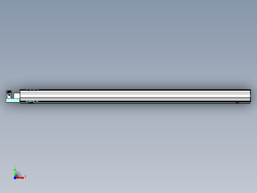 威洛博VBF同步带传动一般环境VBF14-L45-S2300-BL-ZP40-C3前视图